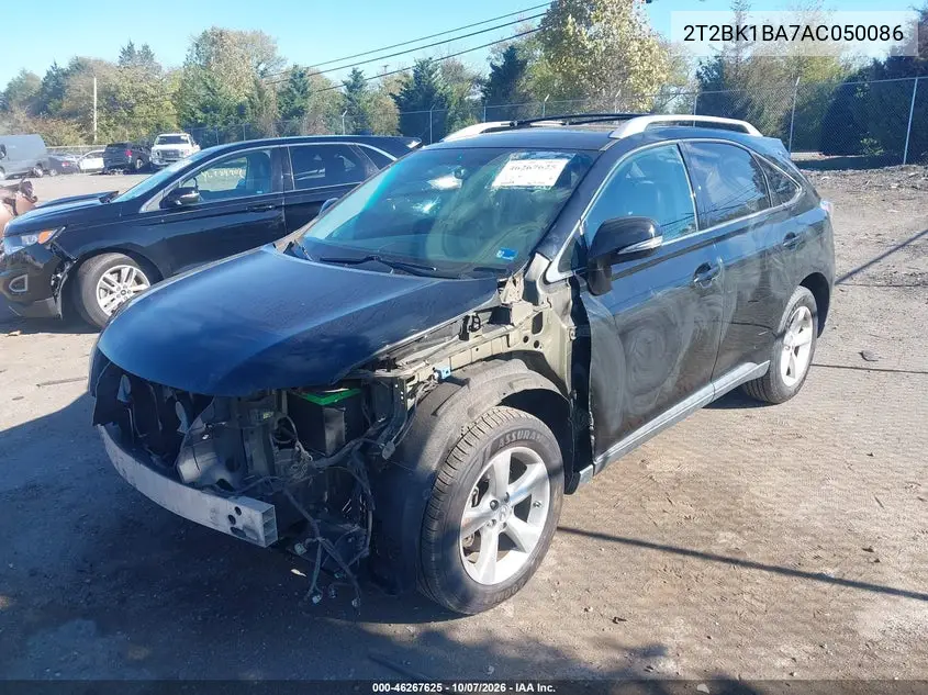 2010 LEXUS RX VIN 2T2BK1BA7AC050086 — фото 2