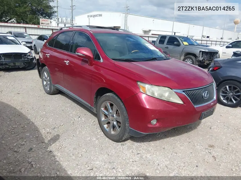 LEXUS RX 2010, VIN 2T2ZK1BA5AC014265