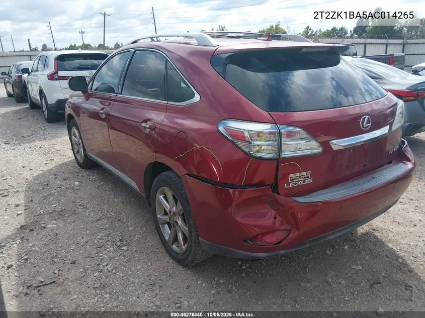 2010 LEXUS RX VIN 2T2ZK1BA5AC014265 — фото 3
