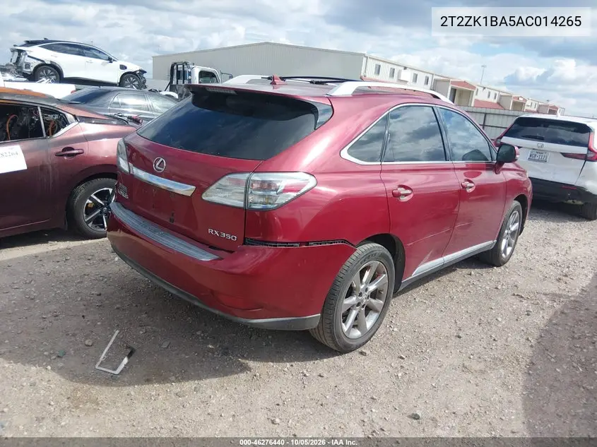 2010 LEXUS RX VIN 2T2ZK1BA5AC014265 — фото 4