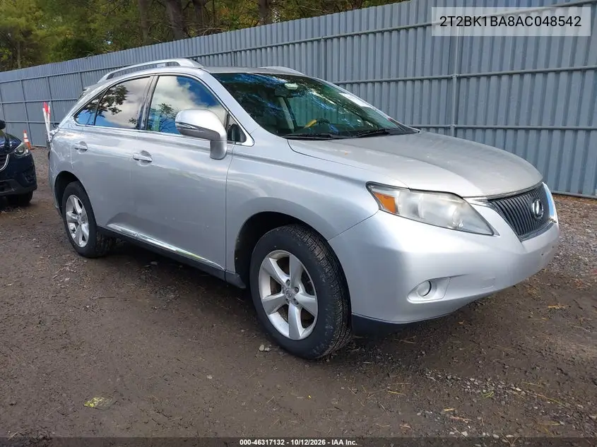 LEXUS RX 2010, VIN 2T2BK1BA8AC048542
