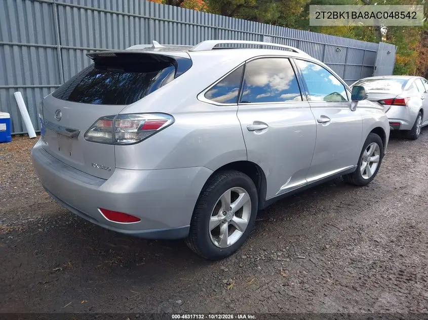 2010 LEXUS RX VIN 2T2BK1BA8AC048542 — фото 4
