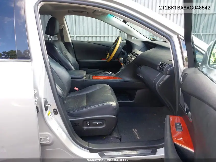 2010 LEXUS RX VIN 2T2BK1BA8AC048542 — фото 5