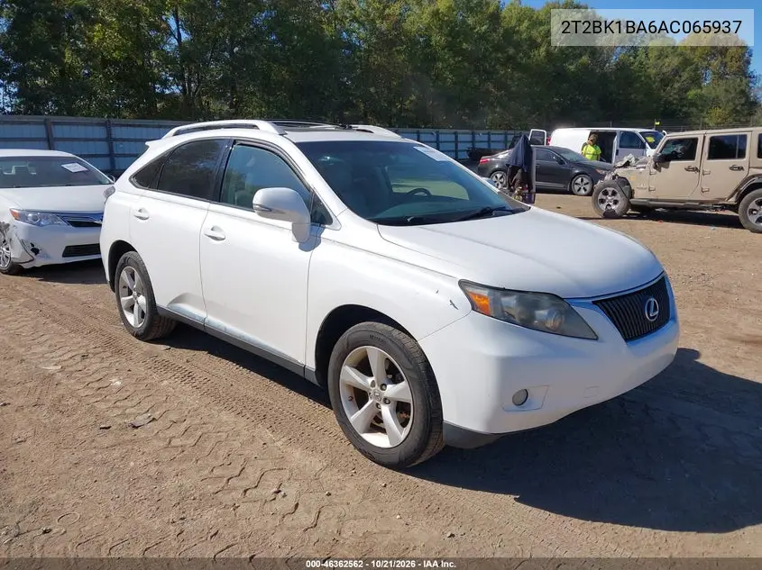 LEXUS RX 2010, VIN 2T2BK1BA6AC065937