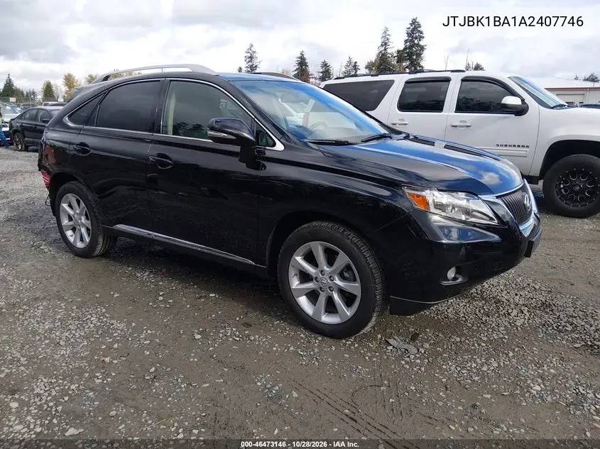 LEXUS RX 2010, VIN JTJBK1BA1A2407746