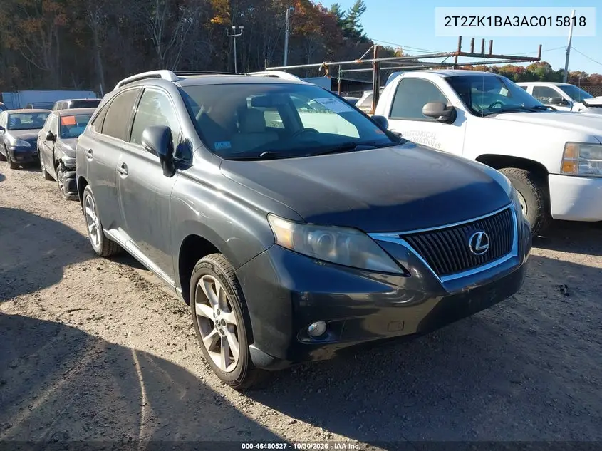 LEXUS RX 2010, VIN 2T2ZK1BA3AC015818