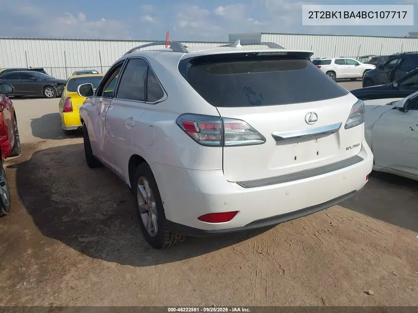 2011 LEXUS RX VIN 2T2BK1BA4BC107717 — фото 3
