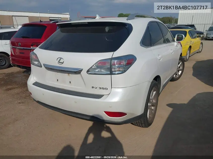 2011 LEXUS RX VIN 2T2BK1BA4BC107717 — фото 4