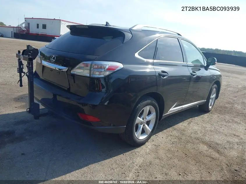 2011 LEXUS RX VIN 2T2BK1BA5BC093939 — фото 4