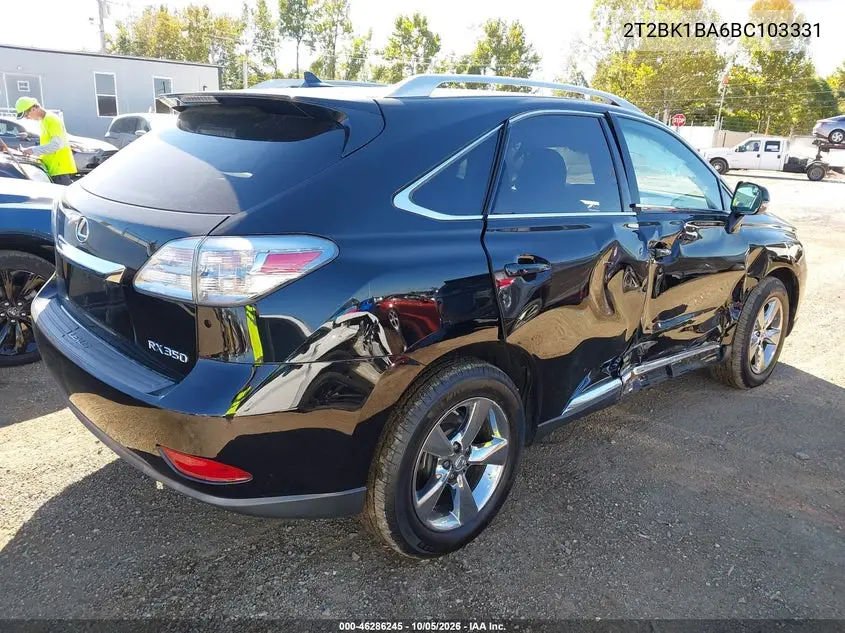 2011 LEXUS RX VIN 2T2BK1BA6BC103331 — фото 4