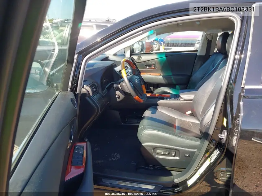 2011 LEXUS RX VIN 2T2BK1BA6BC103331 — фото 5