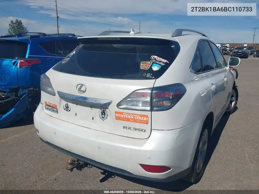 2011 LEXUS RX VIN 2T2BK1BA6BC110733 — фото 4