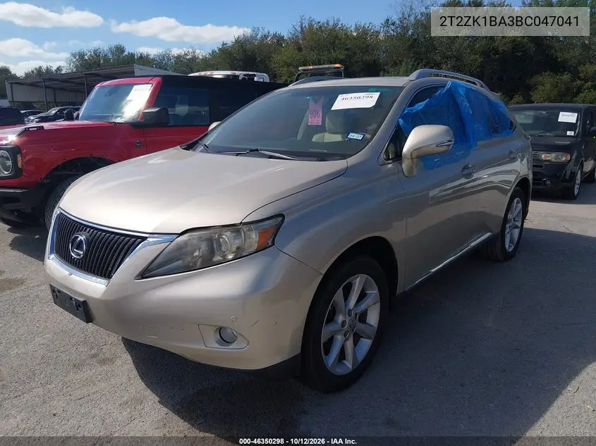 2011 LEXUS RX VIN 2T2ZK1BA3BC047041 — фото 2