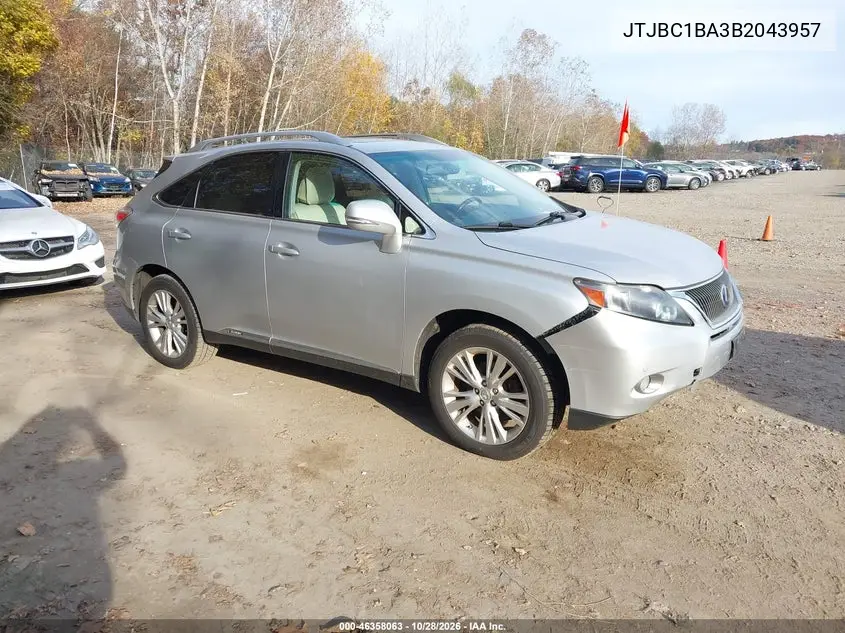 LEXUS RX 2011, VIN JTJBC1BA3B2043957