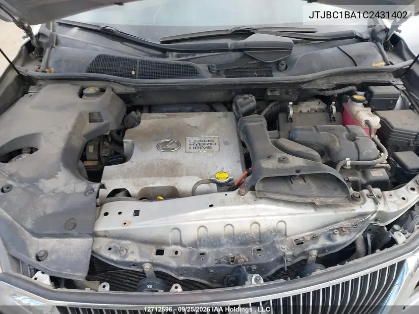 2012 LEXUS RX VIN JTJBC1BA1C2431402 — фото 10
