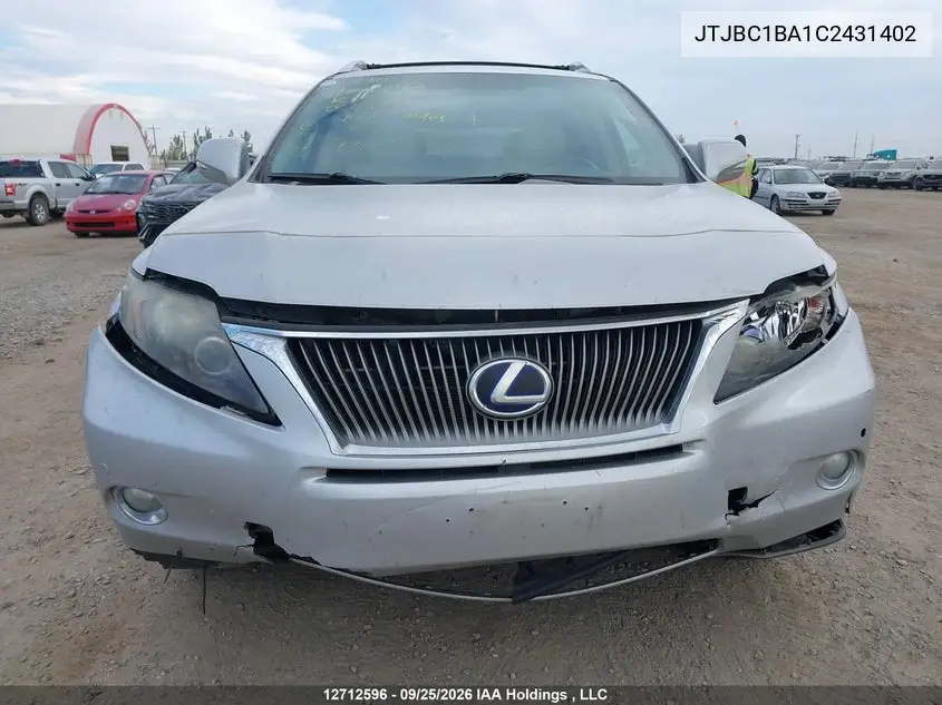 2012 LEXUS RX VIN JTJBC1BA1C2431402 — фото 12
