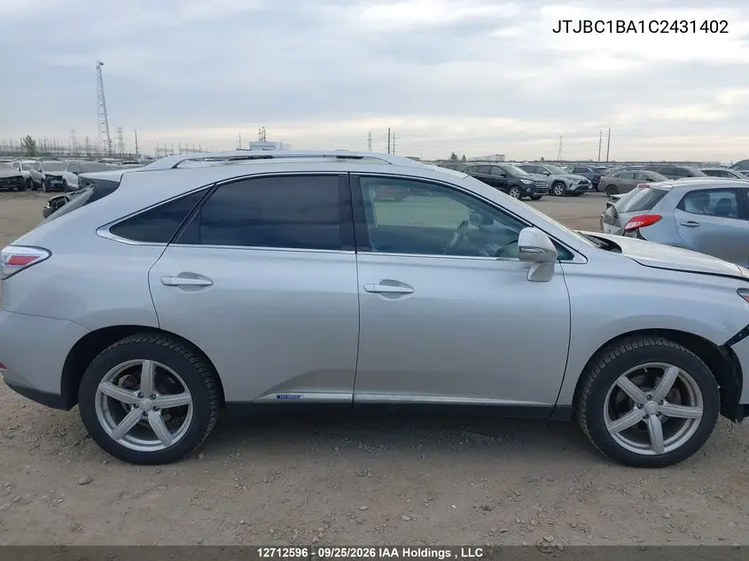 2012 LEXUS RX VIN JTJBC1BA1C2431402 — фото 13