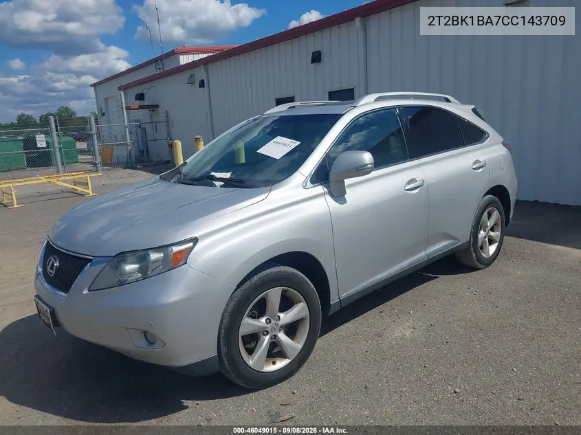 2012 LEXUS RX VIN 2T2BK1BA7CC143709 — фото 2