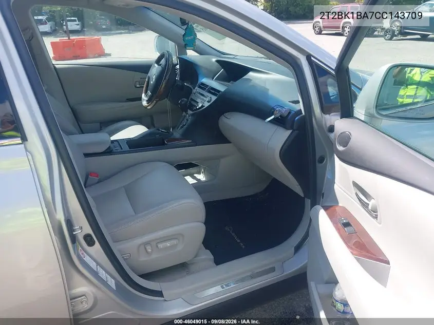 2012 LEXUS RX VIN 2T2BK1BA7CC143709 — фото 5