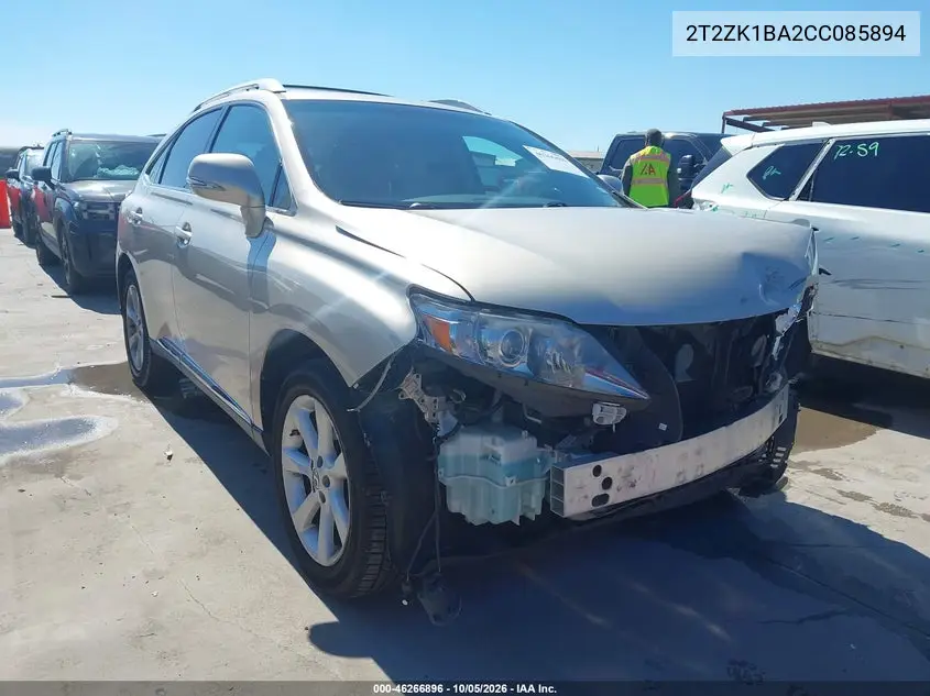 LEXUS RX 2012, VIN 2T2ZK1BA2CC085894