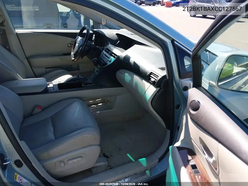 2012 LEXUS RX VIN 2T2BK1BAXCC127567 — фото 5