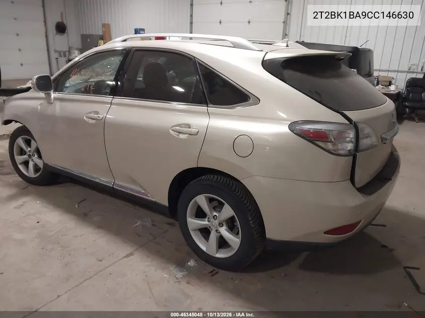 2012 LEXUS RX VIN 2T2BK1BA9CC146630 — фото 3