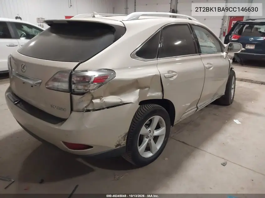 2012 LEXUS RX VIN 2T2BK1BA9CC146630 — фото 4