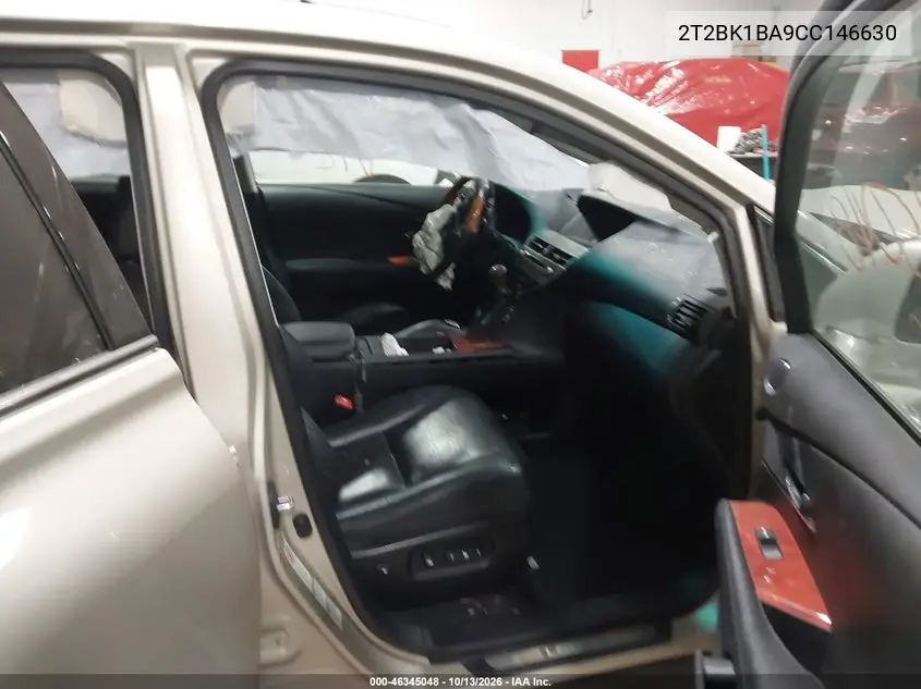 2012 LEXUS RX VIN 2T2BK1BA9CC146630 — фото 5