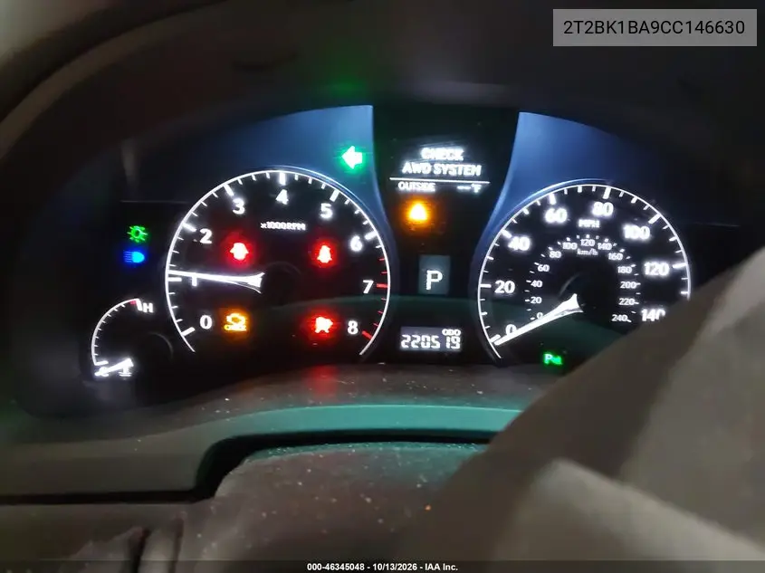 2012 LEXUS RX VIN 2T2BK1BA9CC146630 — фото 7