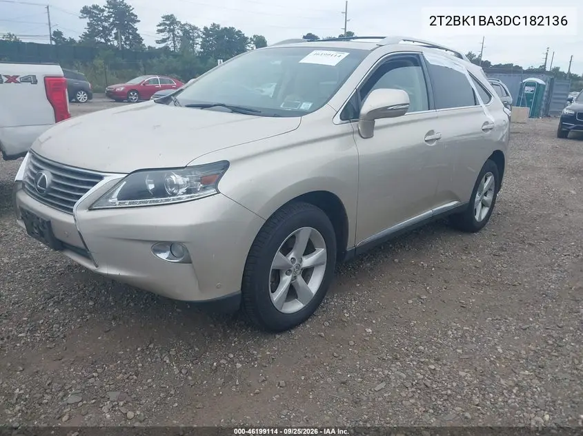 2013 LEXUS RX VIN 2T2BK1BA3DC182136 — фото 2