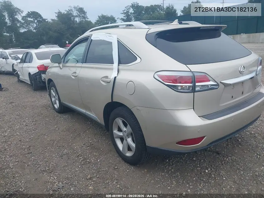 2013 LEXUS RX VIN 2T2BK1BA3DC182136 — фото 3