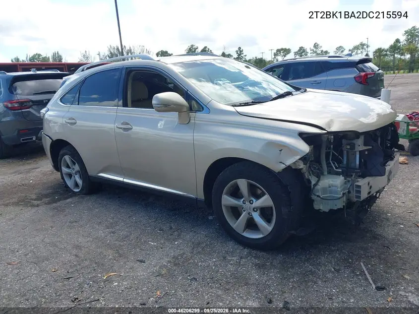 LEXUS RX 2013, VIN 2T2BK1BA2DC215594