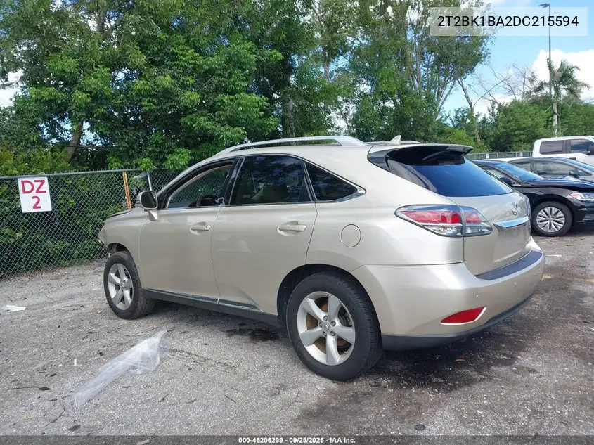 2013 LEXUS RX VIN 2T2BK1BA2DC215594 — фото 3
