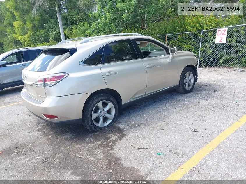 2013 LEXUS RX VIN 2T2BK1BA2DC215594 — фото 4
