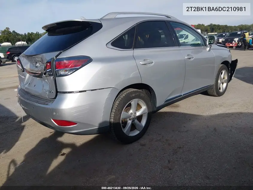 2013 LEXUS RX VIN 2T2BK1BA6DC210981 — фото 4