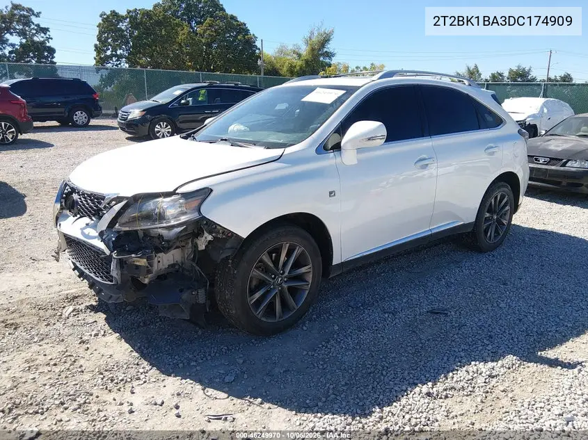 2013 LEXUS RX VIN 2T2BK1BA3DC174909 — фото 2