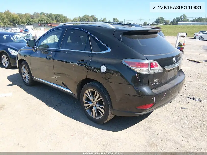 2013 LEXUS RX VIN 2T2ZK1BA8DC110881 — фото 3