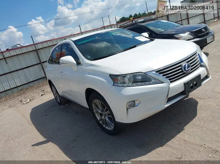 LEXUS RX 2013, VIN JTJZB1BA3D2008419