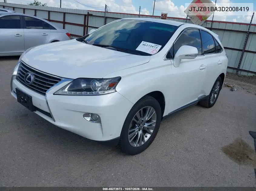 2013 LEXUS RX VIN JTJZB1BA3D2008419 — фото 2