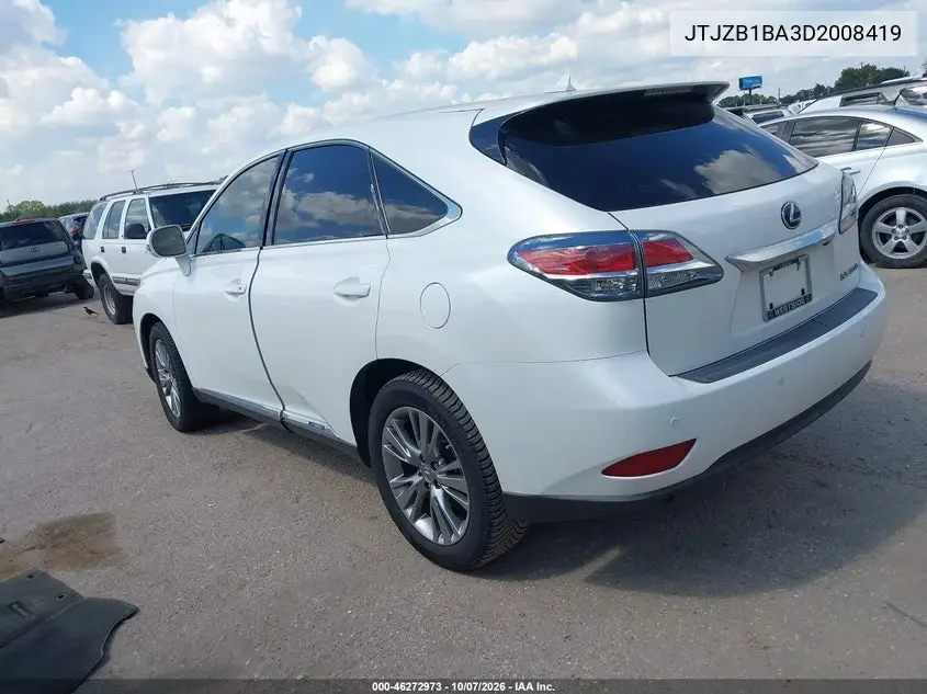 2013 LEXUS RX VIN JTJZB1BA3D2008419 — фото 3