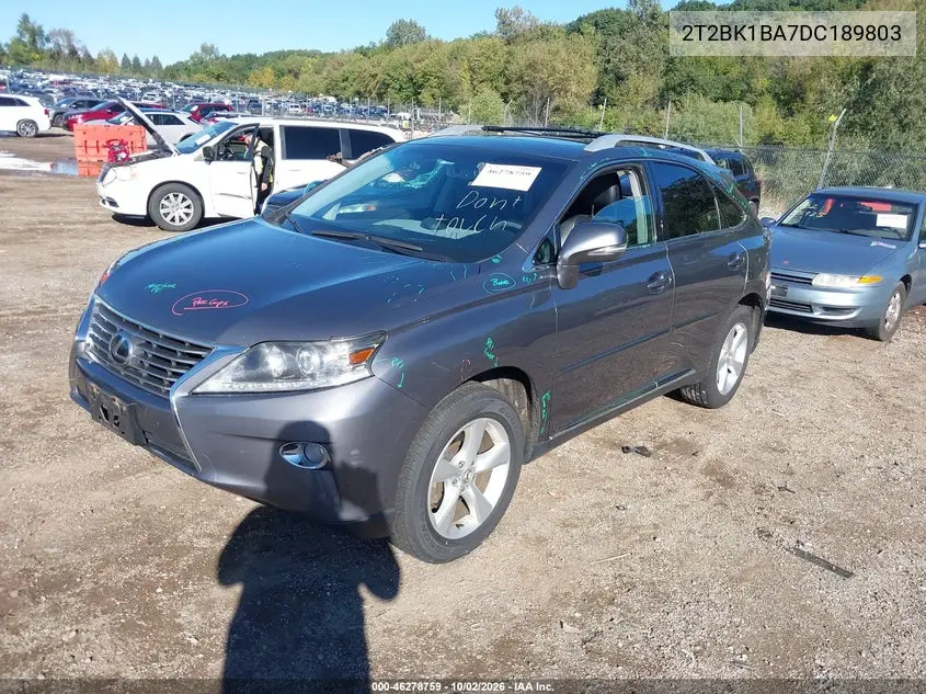2013 LEXUS RX VIN 2T2BK1BA7DC189803 — фото 2