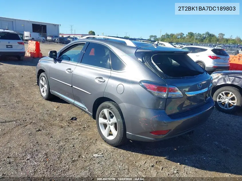 2013 LEXUS RX VIN 2T2BK1BA7DC189803 — фото 3