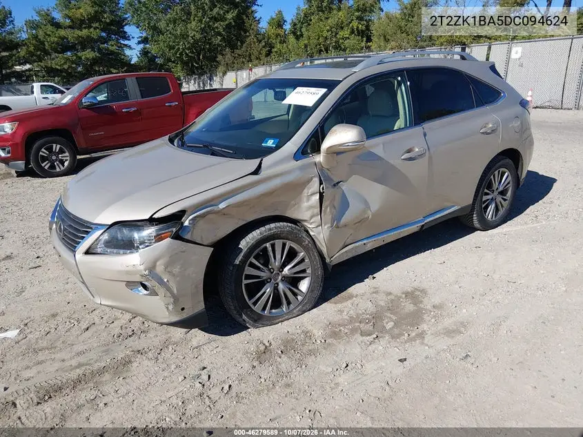 2013 LEXUS RX VIN 2T2ZK1BA5DC094624 — фото 2