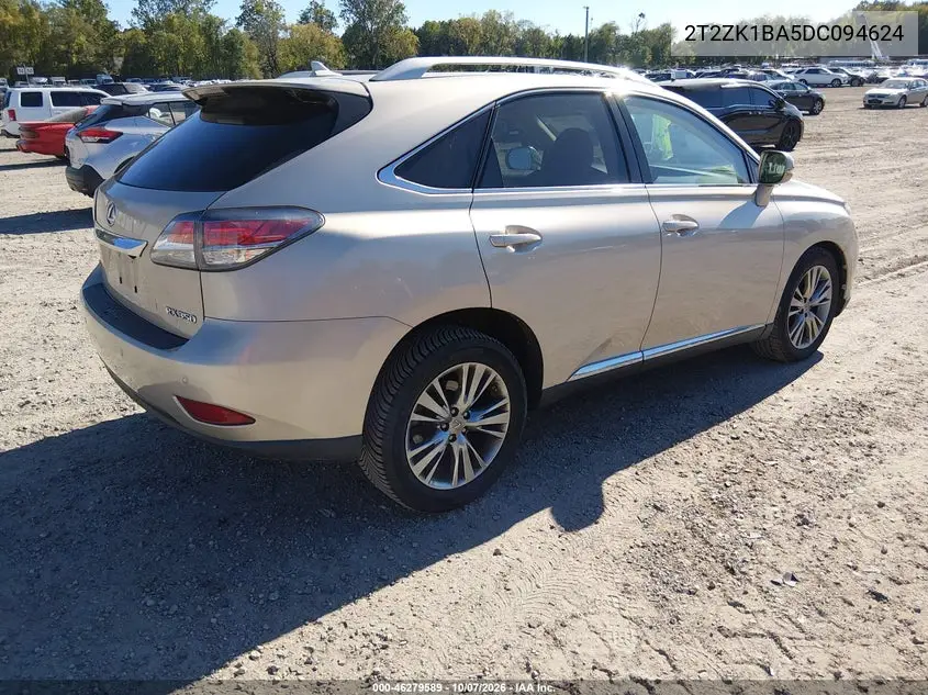 2013 LEXUS RX VIN 2T2ZK1BA5DC094624 — фото 4
