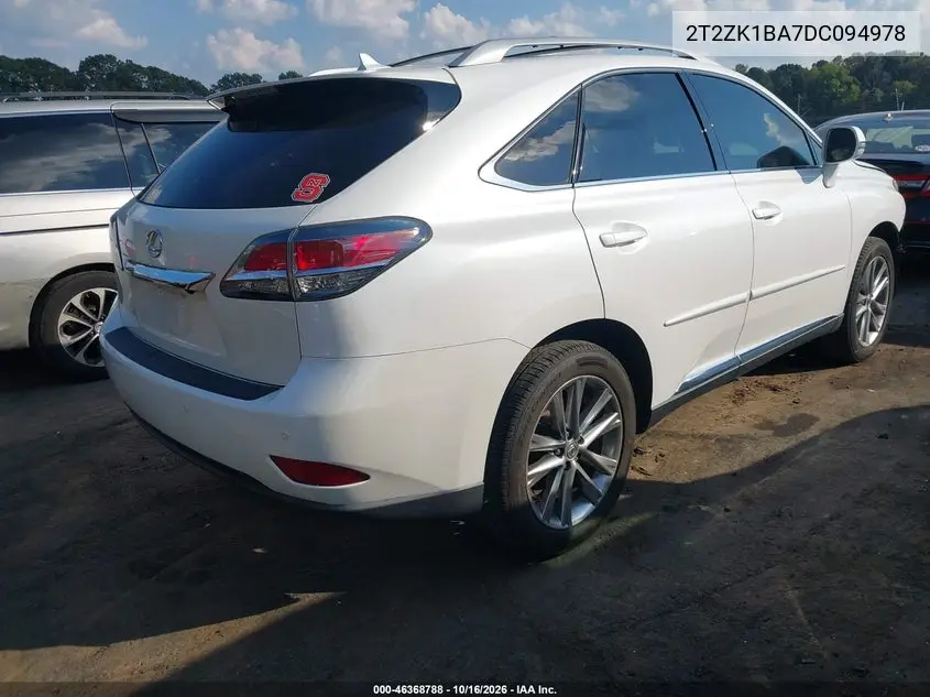 2013 LEXUS RX VIN 2T2ZK1BA7DC094978 — фото 4