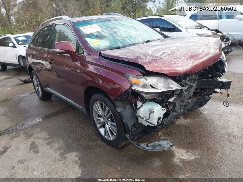 LEXUS RX 2013, VIN JTJBC1BAXD2060502