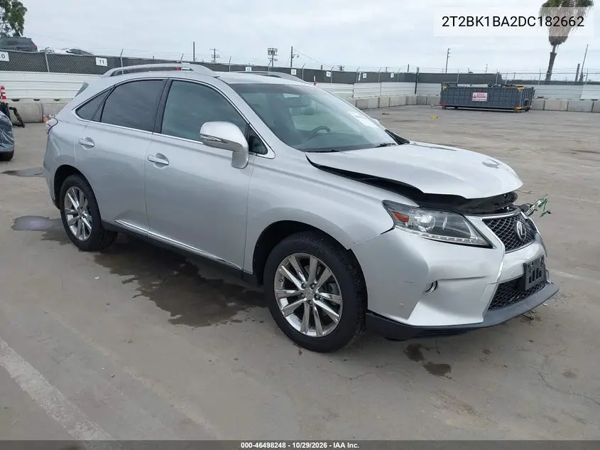 LEXUS RX 2013, VIN 2T2BK1BA2DC182662