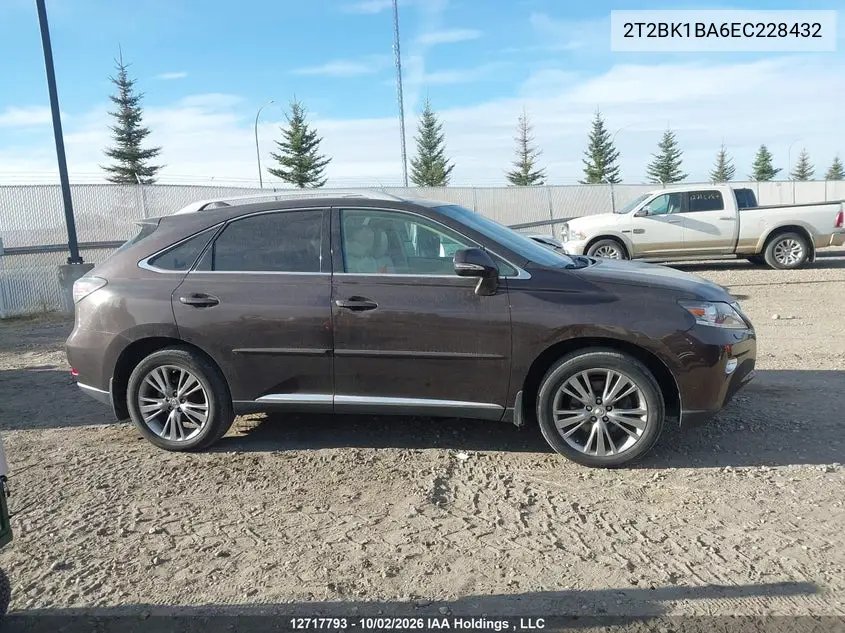 2014 LEXUS RX VIN 2T2BK1BA6EC228432 — фото 13