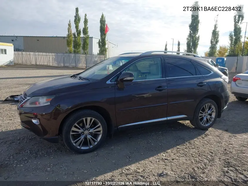 2014 LEXUS RX VIN 2T2BK1BA6EC228432 — фото 14