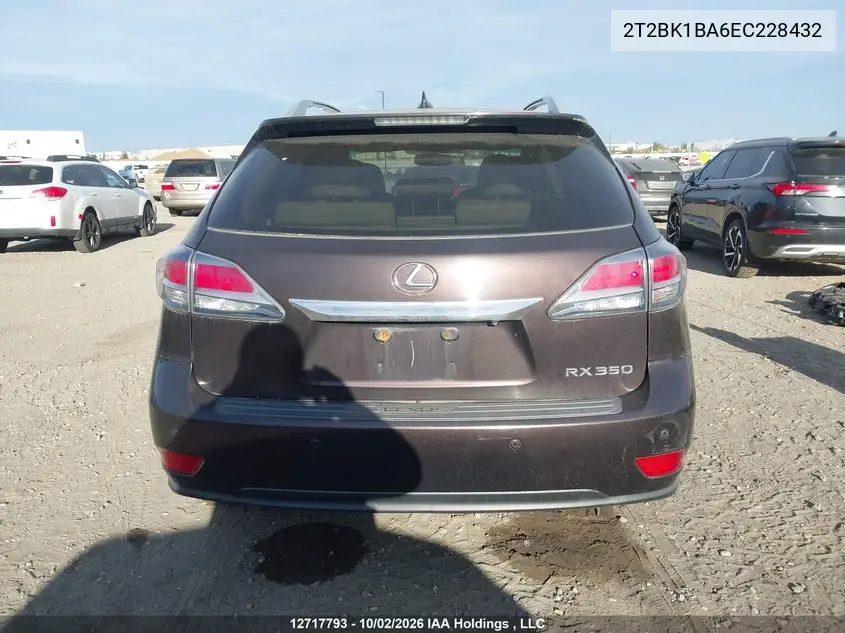 2014 LEXUS RX VIN 2T2BK1BA6EC228432 — фото 16